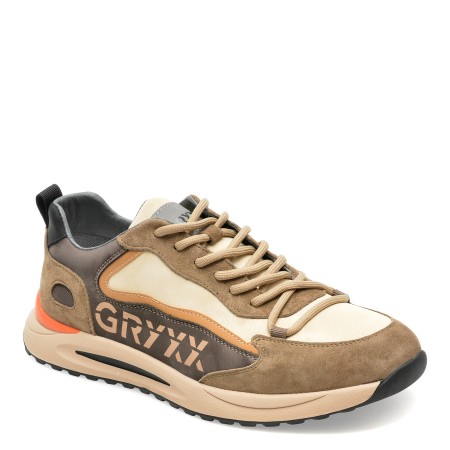Pantofi GRYXX albi, 3033, din piele naturala