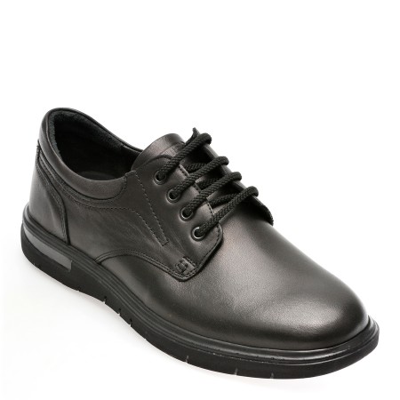 Pantofi OTTER negri, 2804, din piele naturala