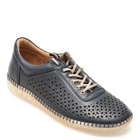 Pantofi OZIYS albastri, 22109, din piele naturala