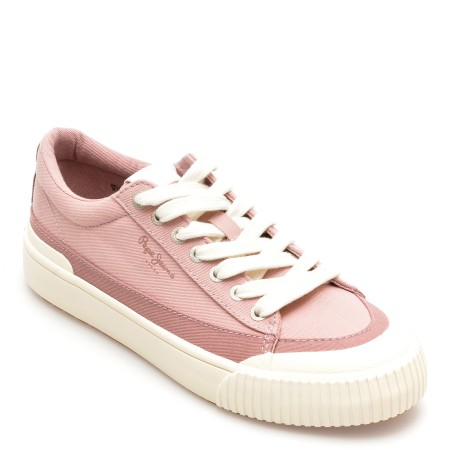 Pantofi PEPE JEANS roz, BEN ROAD,  din material textil