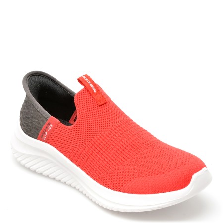 Pantofi SKECHERS rosii, ULTRA FLEX 3.0, din material textil
