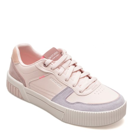 Pantofi SKECHERS roz, JADE, din piele ecologica