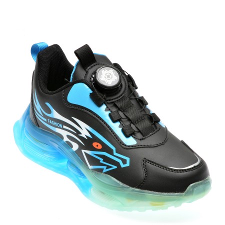 Pantofi sport DEERWAY negri, 20205, din piele ecologica
