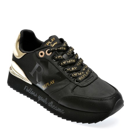 Pantofi sport REPLAY negri, WS6319T, din material textil