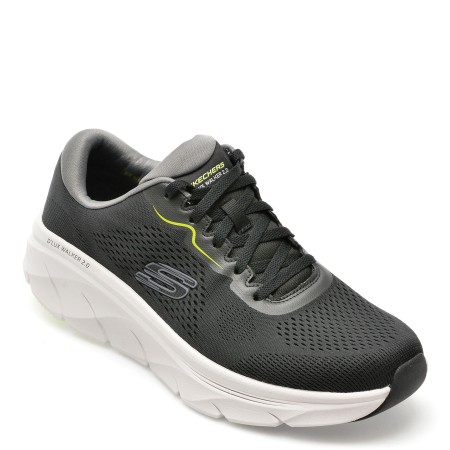 Pantofi sport SKECHERS negri, D LUX WALKER 2.0, din material textil
