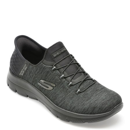 Pantofi sport SKECHERS negri, SUMMITS, din material textil