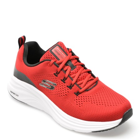 Pantofi sport SKECHERS rosii, VAPOR FOAM, din piele ecologica