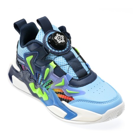 Pantofi sport SPORT albastri, L9935, din piele ecologica si material textil