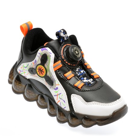 Pantofi sport SPORT negri, A888, din piele ecologica