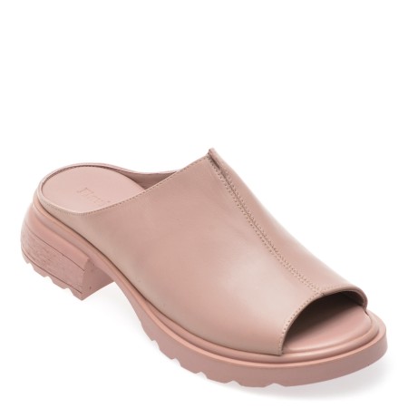 Papuci casual FLAVIA PASSINI roz, 3471064, din piele naturala