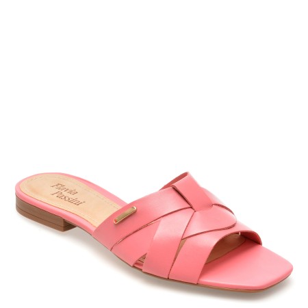Papuci casual FLAVIA PASSINI roz, 3566011, din piele naturala