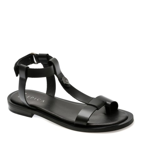 Sandale casual EPICA negre, 370932, din piele naturala