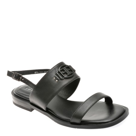 Sandale casual EPICA negre, 750503, din piele naturala