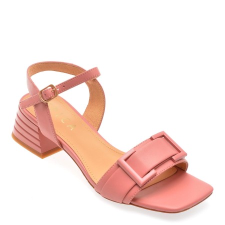 Sandale casual EPICA roz, UZ1910, din piele naturala