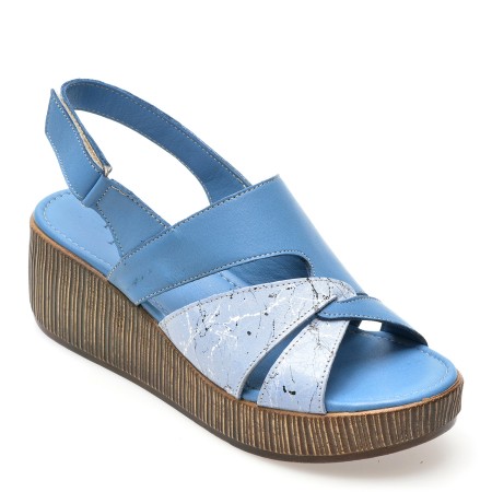 Sandale casual FLAVIA PASSINI albastre, SD17, din piele naturala