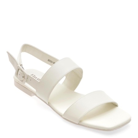 Sandale casual FLAVIA PASSINI albe, UR2334, din piele naturala