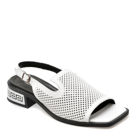 Sandale casual GRYXX albe, 609106, din piele naturala