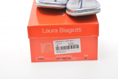 Sandale casual LAURA BIAGIOTTI albastre, 8483, din piele ecologica