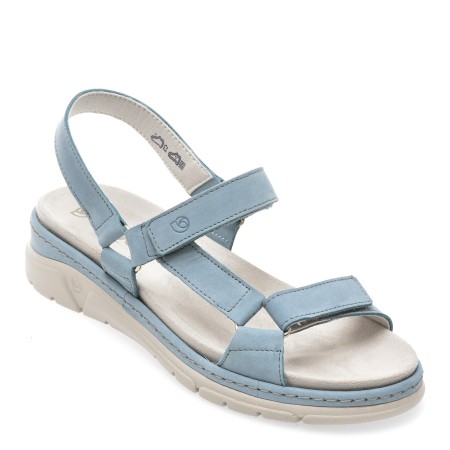 Sandale casual SUAVE albastre, 12509, din piele naturala