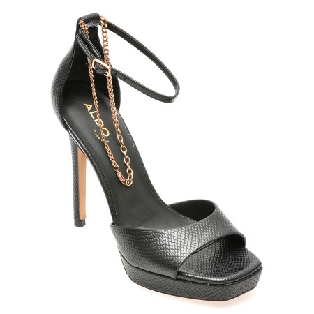 Sandale elegante ALDO negre, 13721962, din piele ecologica