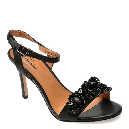 Sandale elegante FLAVIA PASSINI negre, KL338, din piele naturala