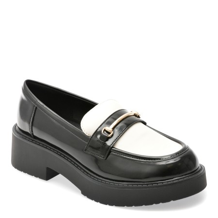 Mocasini casual ALDO alb-negru, 13804482, din piele ecologica, femei