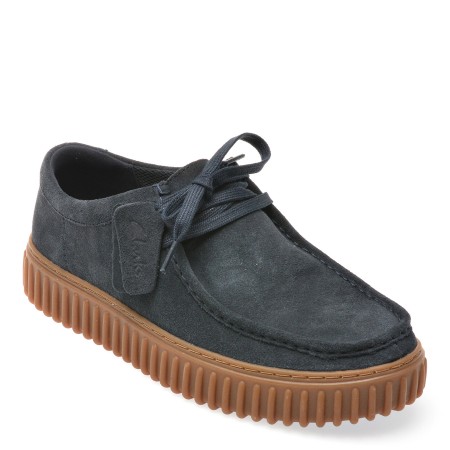 Mocasini casual CLARKS bleumarin, TORHLO, din piele intoarsa, barbati