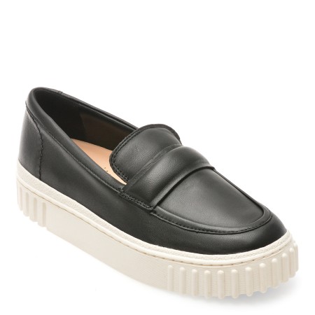 Mocasini casual CLARKS negri, MAYHCOV, din piele naturala, femei