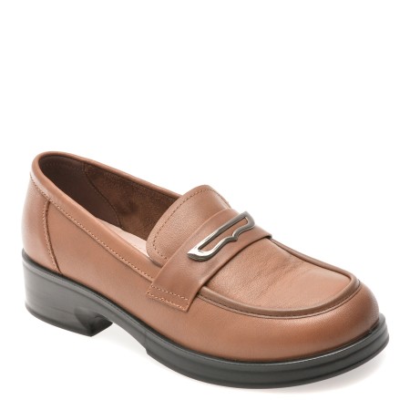 Mocasini casual EPICA maro, 3766805, din piele naturala, femei