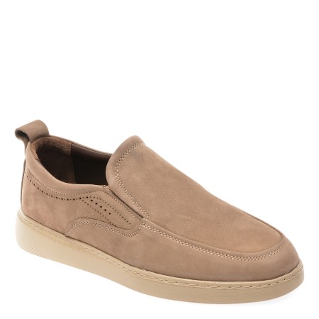 Mocasini casual GRYXX gri, M7526, din nabuc, barbati