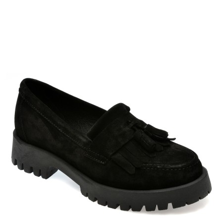 Mocasini casual GRYXX negri, 3512840, din piele intoarsa, femei