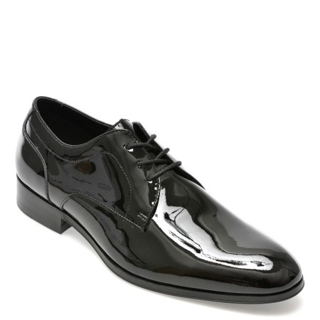Pantofi ALDO negri, KINGSLEY004, din piele naturala lacuita, barbati