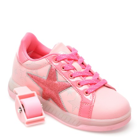 Pantofi BREEZY ROLLERS roz, 2195680, din piele ecologica, fetite