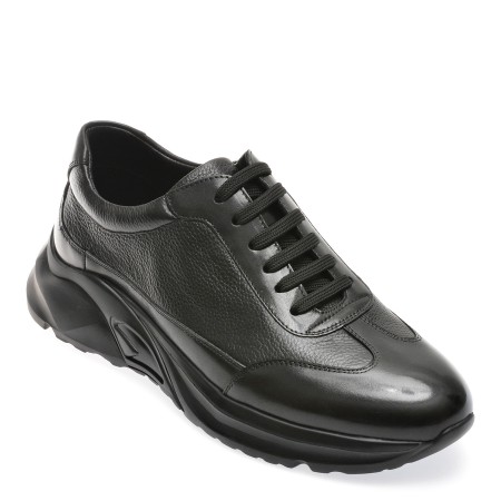 Pantofi casual EPICA negri, 230H113, din piele naturala, barbati