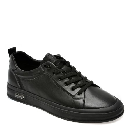 Pantofi casual EPICA negri, 37101, din piele naturala, barbati