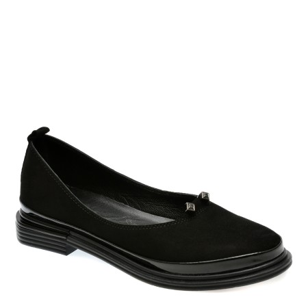 Pantofi casual EPICA negri, 387360, din piele intoarsa, femei