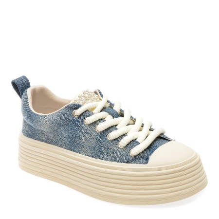 Pantofi casual FLAVIA PASSINI albastri, 753925, din material textil, femei