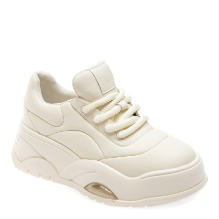 Pantofi casual FLAVIA PASSINI albi, 2161, din piele naturala, femei