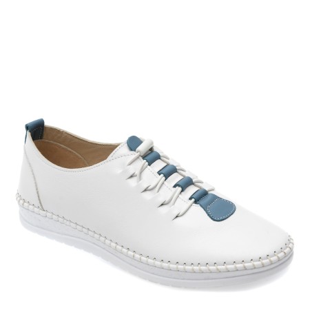 Pantofi casual FLAVIA PASSINI albi, CS703, din piele naturala, femei