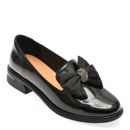 Pantofi casual FLAVIA PASSINI negri, V997G29, din piele naturala lacuita, femei