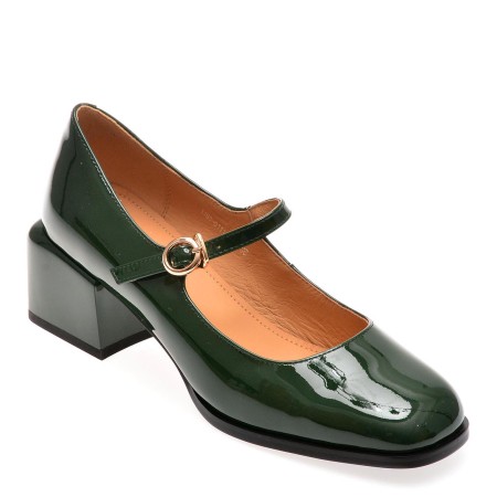 Pantofi casual FLAVIA PASSINI verzi, 1193, din piele naturala lacuita, femei