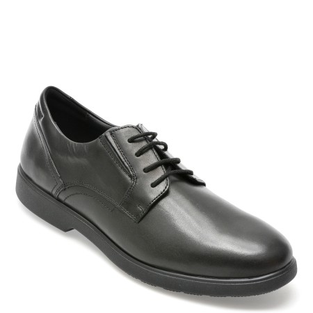 Pantofi casual GEOX negri, U35EFA, din piele naturala, barbati