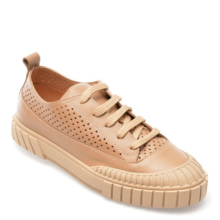 Pantofi casual GOLD DEER maro, 1187060, din piele naturala, femei