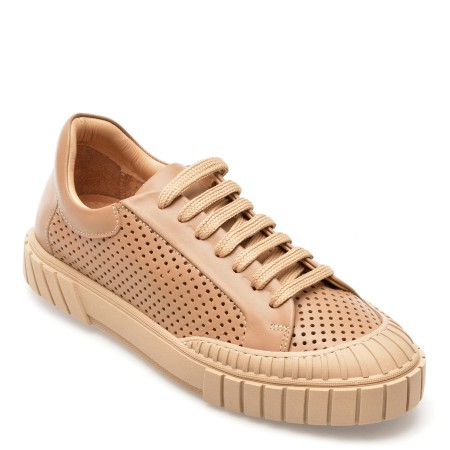 Pantofi casual GOLD DEER maro, 1187062, din piele naturala, femei