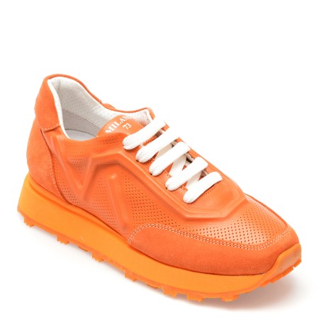 Pantofi casual GOLD DEER portocalii, 1187032, din piele naturala, femei