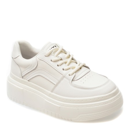 Pantofi casual GRYXX albi, 16, din piele naturala, femei