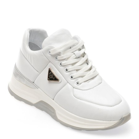 Pantofi casual GRYXX albi, 1A83, din piele naturala, femei