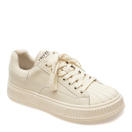 Pantofi casual GRYXX albi, 23099, din piele naturala, femei