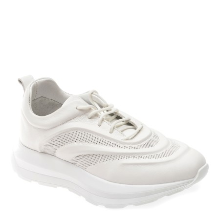 Pantofi casual GRYXX albi, 9224, din piele naturala, femei