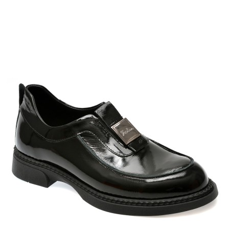 Pantofi casual GRYXX negri, 381100, din piele naturala lacuita, femei